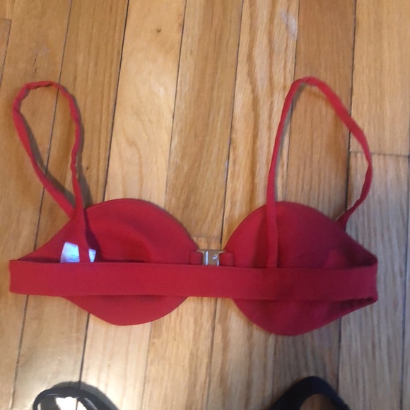 Women’s bikini red top by Meshki and black bottoms by Shein - Picture 5 of 13